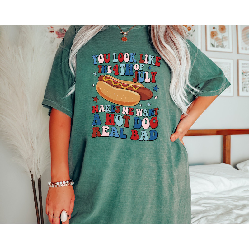 Comfort Colors® You Look Like The 4th Of July, Summer Party Tee, American Holiday Shirt, July 4th BBQ Shirt, USA Independence Day.jpg