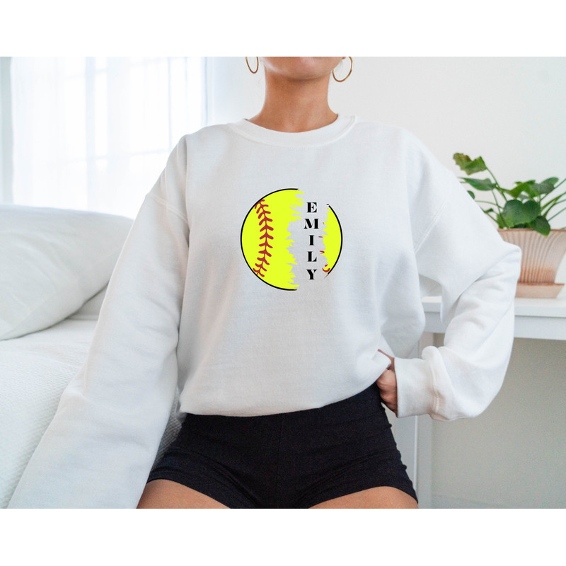 Custom Softball Sweatshirt, School Sports Sweatshirt, Softball Fan Hoodie, Sports Gift Sweatshirt, Softball Lover Sweatshirt,Softball Hoodie.jpg