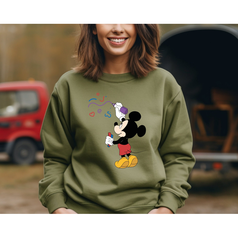 Disney Mickey Mouse Pastel Boxes Graphic Sweatshirt, Moods Of Mickey Sweatshirt, Disneyland Matching Hoodie, Mickey Mouse Apparel.jpg