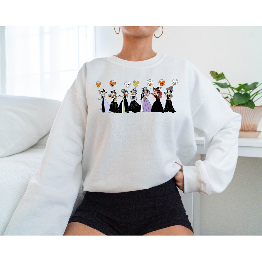 Disney Princess Halloween Sweatshirts, Disney Fan Sweatshirt, Princess Halloween Costume, Disney Theme Park Hoodie, Disney Halloween Outfit.jpg