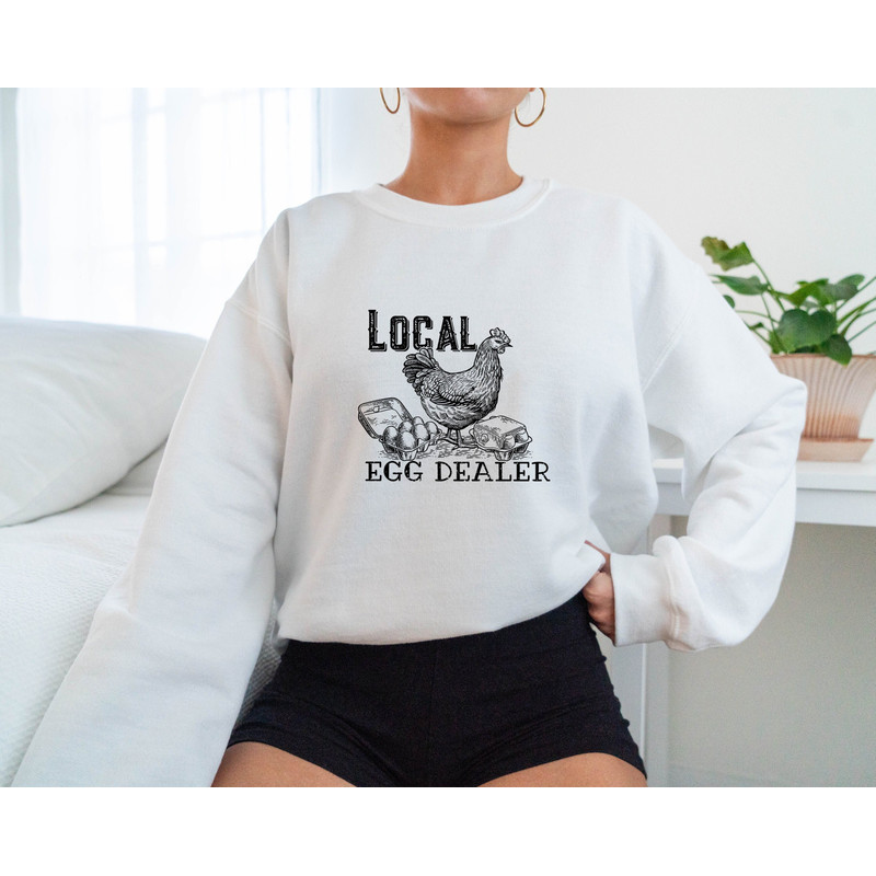 Egg Dealer Easter Sweatshirt, Vintage Easter Top, Thoughtful Easter Gift for Her, Festive Easter Clothing, Cute Easter Bunny Sweatshirt.jpg