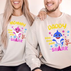Family Shark Doo Doo Doo Sweatshirt, Family Shark Sweatshirt, Birthday Shark Hoodie, Matching Birthday Apparel, Baby Sha