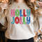 Holly Jolly Colorful Sweater, Faux Embroidery Christmas Sweatshirt, Holly Jolly Christmas, Sequins Glitter, Christmas Sweatshirt, Christmas.jpg