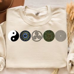 inhale peace exhale chaos hoodie, mandala sweatshirt,inhale exhale hoodie, yoga sweatshirt, meditation sweatshirt, manda