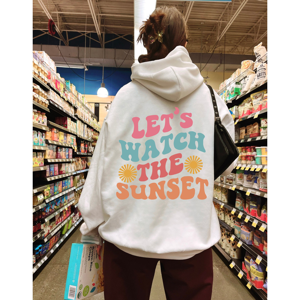 Let's Watch The Sunset Sweatshirt , Summer Sweatshirt , Retro Beach Sweatshirt, Sunset Sweatshirt , Beach Lover Sweatshirt.jpg