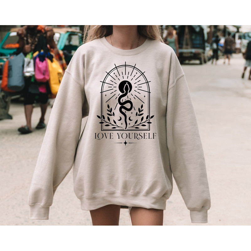 Love yourself Sweatshirt, Breathe shirt, Boho vintage shirt, Mystic yoga Shirt, Yoga shirt, Meditation T-Shirt.jpg