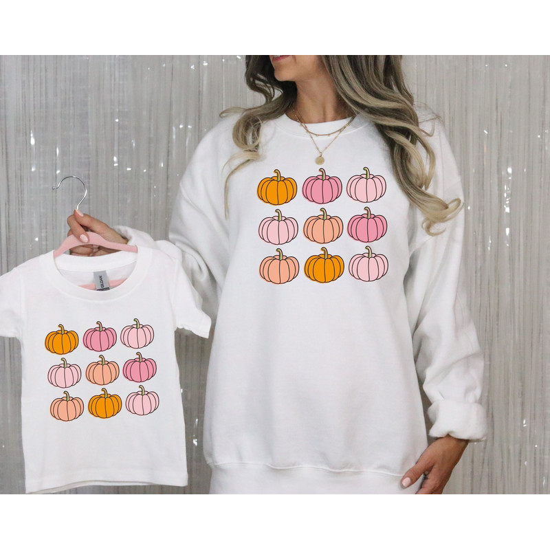 Pink Pumpkin Patch Sweatshirt, Halloween Sweatshirts, Mommy and Me Outfits, Fall Hoodies Toddler Halloween Costume Girl.jpg