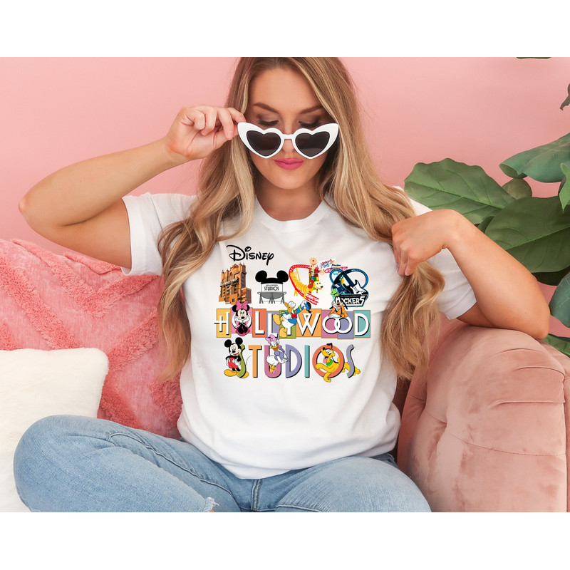 Retro Disney Hollywood Studios Shirt, Mickey And Friends Hollywood Studios Shirt, Disney Family Vacation Shirt 1.jpg