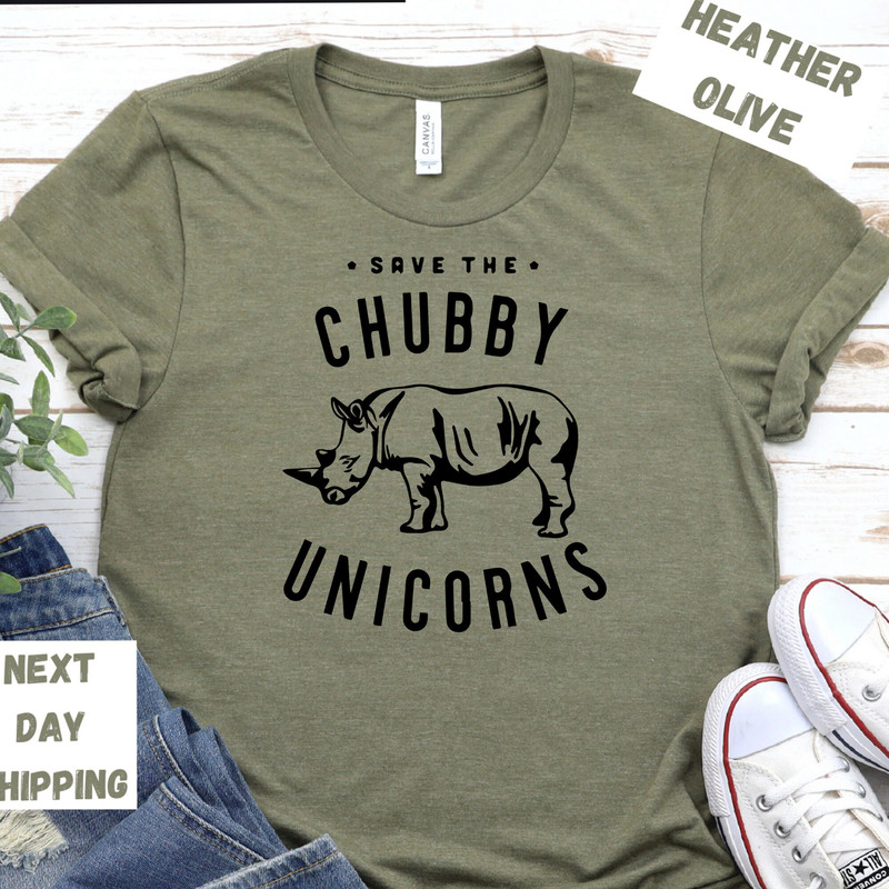 Save The Chubby Unicorns Shirt, Cute Animal T-Shirt, Conserve Endangered Rhinos Shirt, Funny Wildlife Shirt, Animal Lovers T-Shirt.jpg