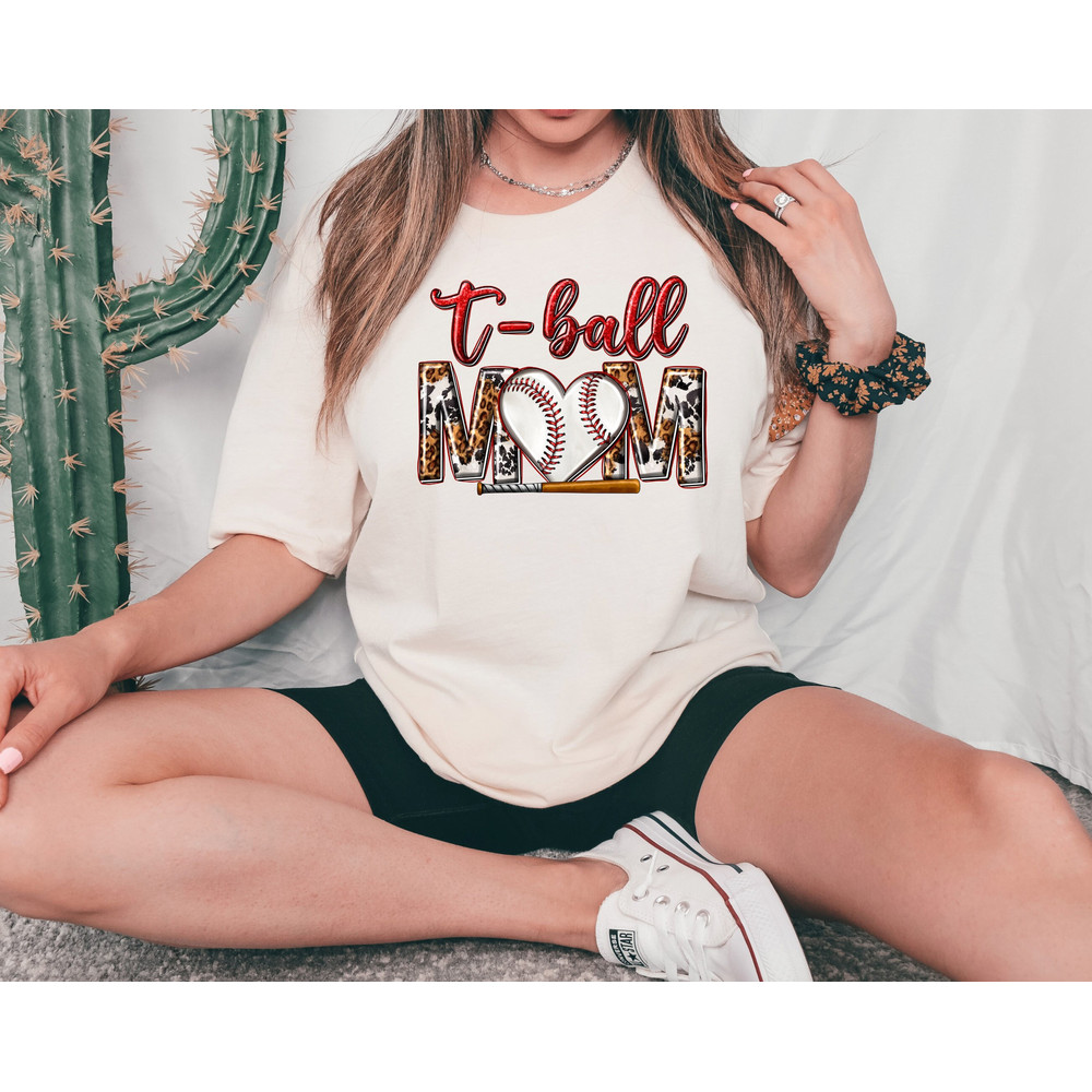 T Ball Mom Shirt, TBall Gifts for Mom, Mom Gifts, Leopard Print T Ball Graphic Tees, TBall Mom Crewneck Shirt, Mothers Day Gift.jpg