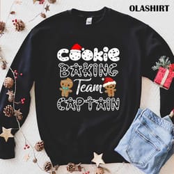 new cookie baking team captain gingerbread christmas t-shirt - olashirt