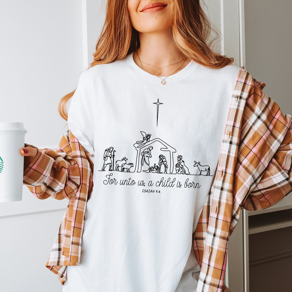 A Thrill Of Hope The Weary World Rejoices Tshirt, Christian Christmas Tshirt, Nativity Scene Tshirt, Christmas Jesus Nativity Shirt.jpg