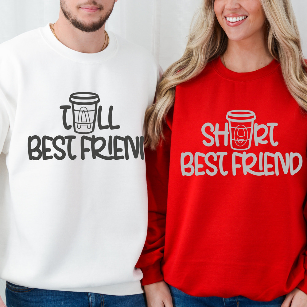 Best Friend Sweatshirts, Bestie Hoodies, Best Friend Gift, Tall Short Best Friend, Shirt for Best Friends, Personalized Friend Gifts.jpg