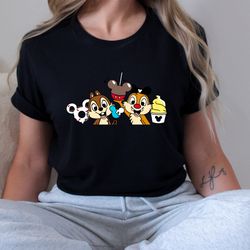 chip n dale shirt, disney character shirt, chip and dale characters, chip n dale snacks shirt, disney shirt