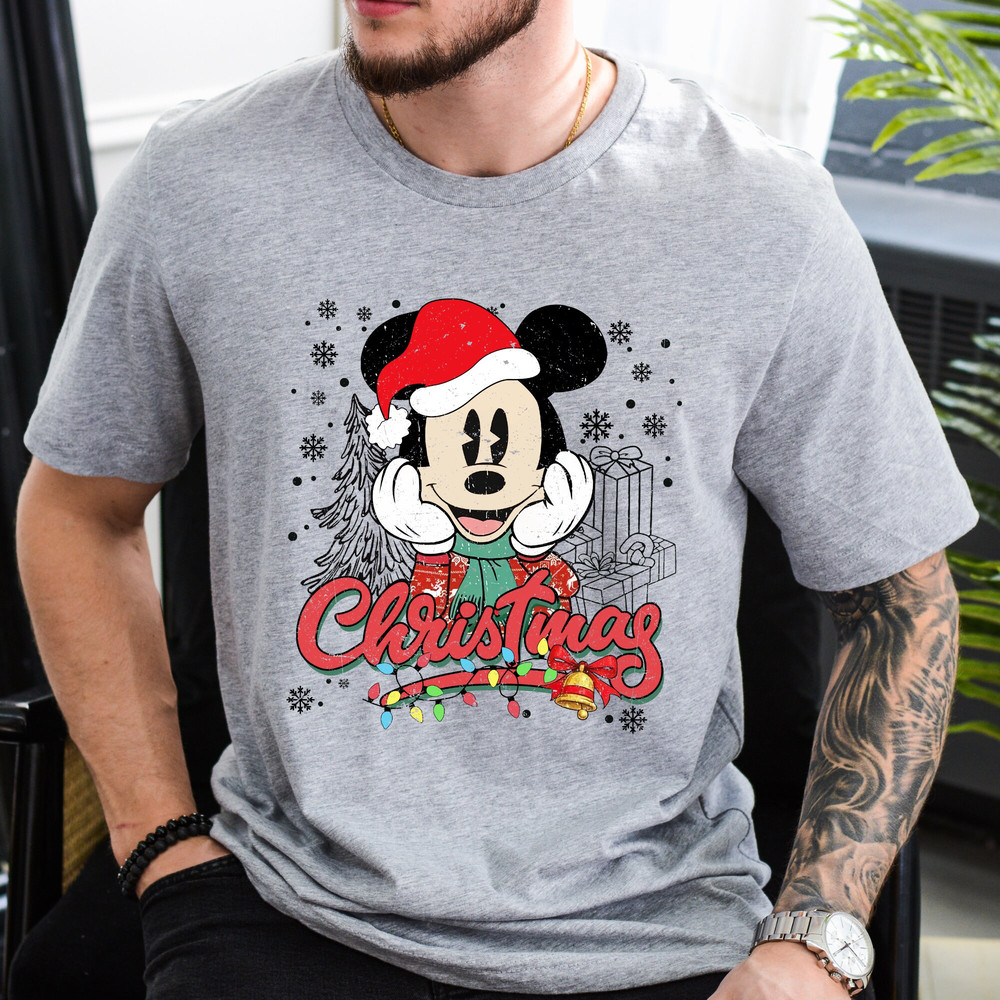 Disney Couples Mickey and Minnie Mouse Christmas Lights T-Shirt, Mickey's Very Merry Xmas Party Tshirt, Disneyland Vacation Holiday Gift.jpg