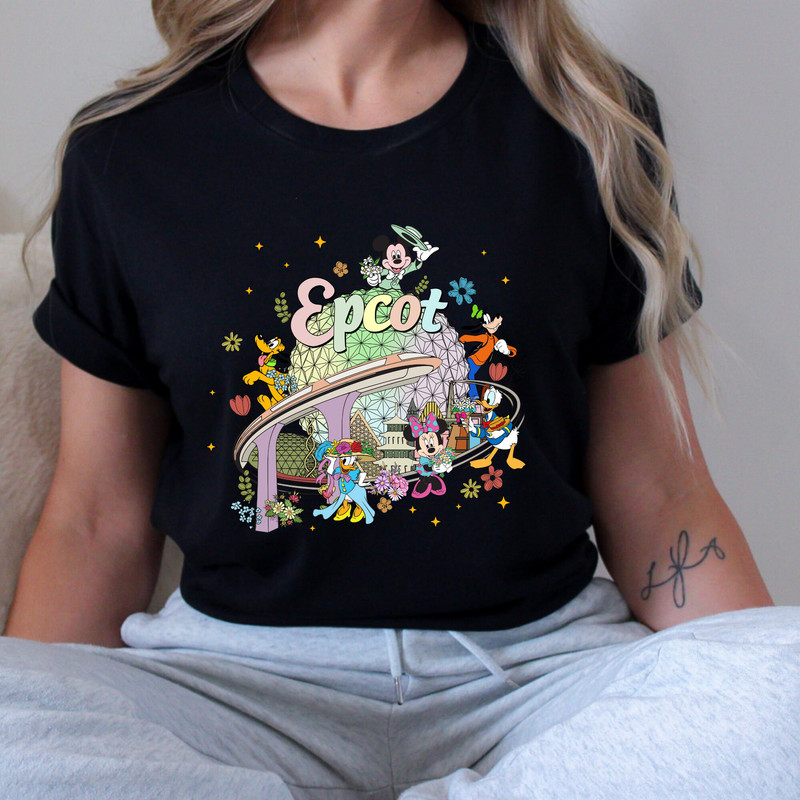 Disney Epcot Shirt, Vintage Epcot 1982 Shirt, Vintage Disney Shirt, Mickey And Friends, Epcot Trip Shirt, Disney Family Trip Matching Shirt.jpg