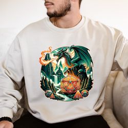 Dnd Dragon Sweatshirt, Dragons Sweater, Dungeon Master Hoodie, DD Clothing, Fantasy Sweatshirt, Rerto Shirt, Boardgame G
