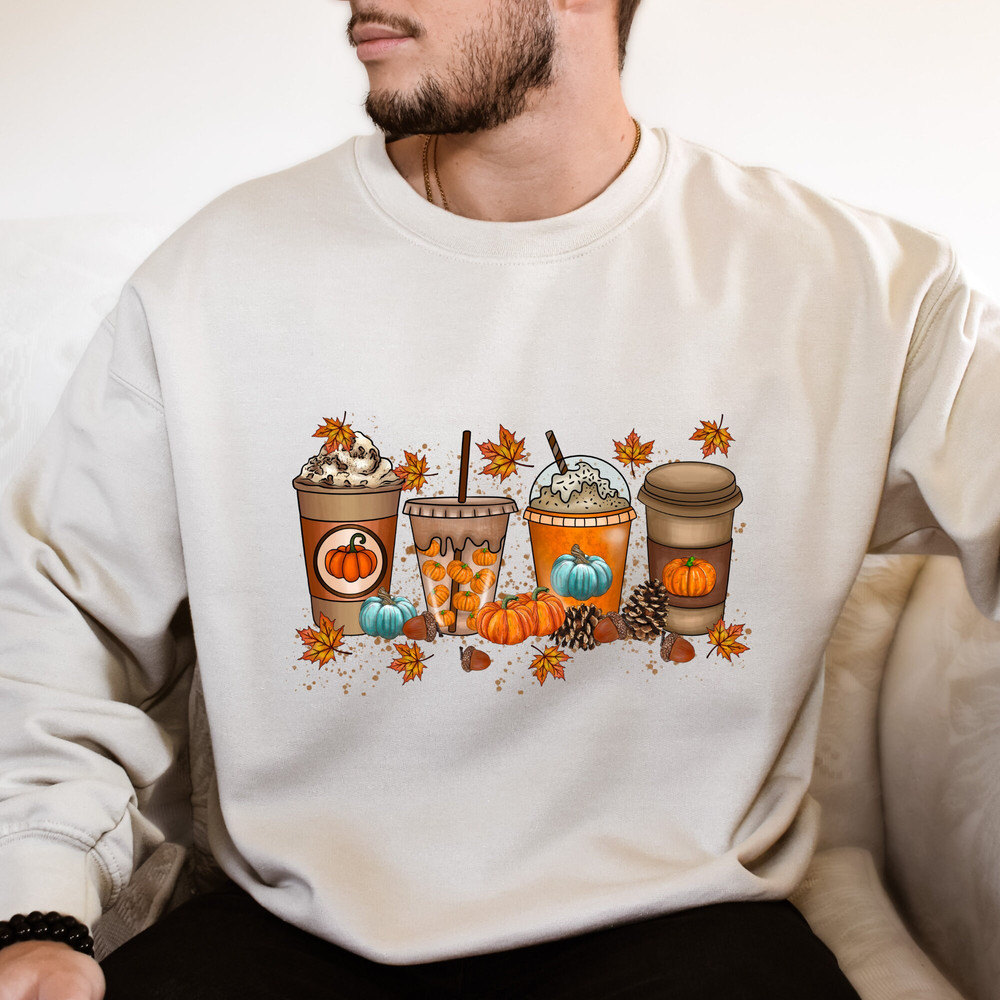 Fall Coffee Shirt, Cute Fall Sweatshirt, Thanksgiving Shirt, Halloween Shirt, Fall Sweatshirt, Coffee Lover Shirt, Pumpkin Spice Shirt.jpg