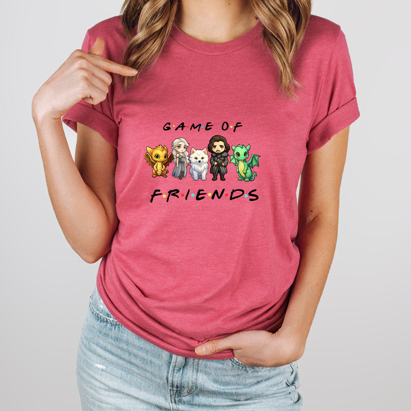 Game Of Thrones Friends, Limited Daenerys Targarye n and Jon Snow Vintage T-Shirt, Gift For Women and Man Unisex,Game Of Thrones friends.jpg