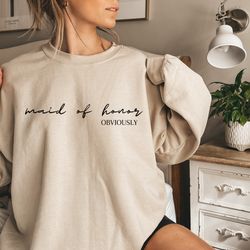 maid of honor sweatshirt, maid of honor hoodie, maid of honor obviously, bridesmaid sweatshirt, bridal party gift, custo