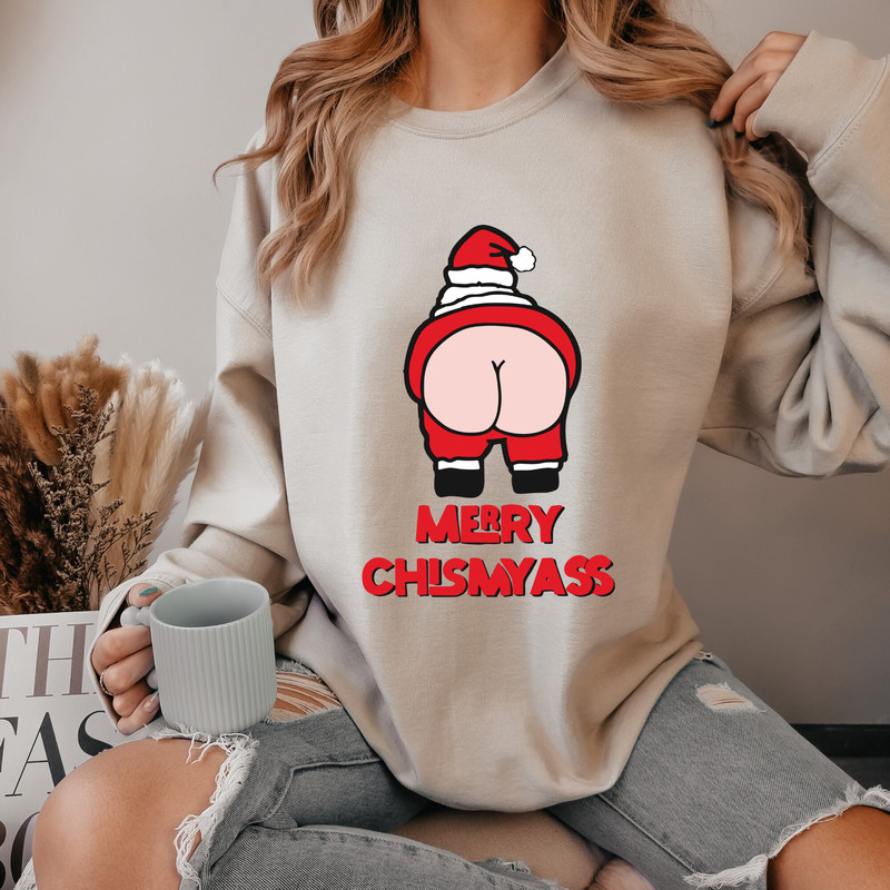 Merry Chismyass Funny Santa Sweatshirt Hilarious Christmas Gift Humor Christmas Sweatshirt.jpg