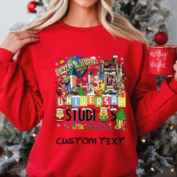 universal studio sweatshirt, universal family vacation sweatshirt, universal hollywood hoodie, bleach washed universal s