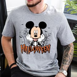 vintage disney mickey and friends halloween team shirt, disney halloween shirt retro, wdw magic kingdom shirt, halloween