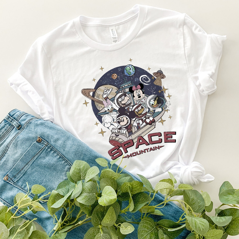 Vintage Mickey and Friends Space Mountain Shirt, Mickey Astronaut, 80s Tomorrowland Shirt, Space Mountain Tshirt, Family Vacation Shirt 1.jpg