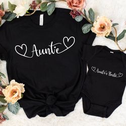 Auntie and Aunties Bestie Personalized Matching Set, Personalized Aunt Uncle Nephew Niece set, Personalized Names Family
