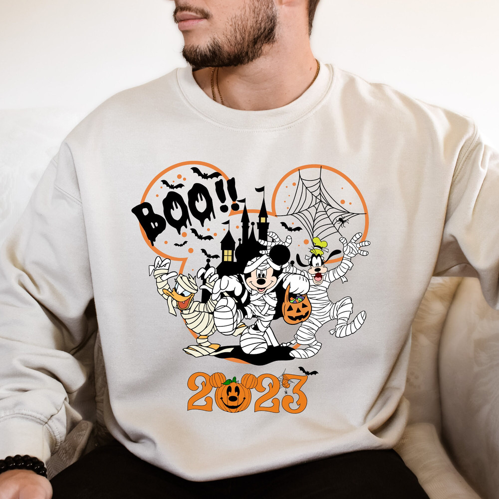 Boo Vintage Disney Mickey and Friends Halloween Team Shirt, Disney Halloween Shirt Retro, WDW Magic Kingdom Shirt, Halloween Matching Shirt 1.jpg