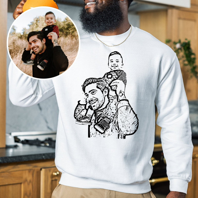 Custom Portrait Apparel Personalized Custom Portrait Shirts for Couples & Families, Create Memories, Custom Portrait from Photo 1.jpg