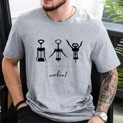 funny wine shirt, wine lover gift, crock screw t shirt, favorite workout shirt, wine workout shirt, funny crockscrew tee