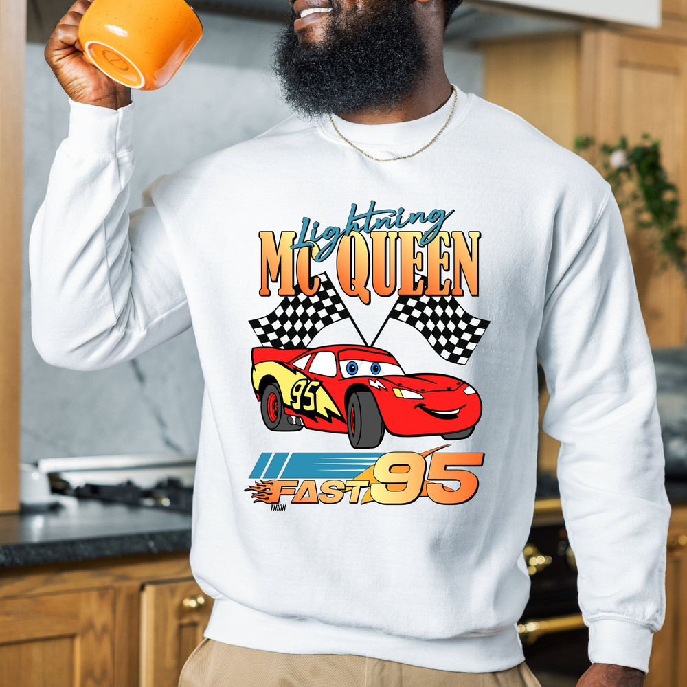 Retro Lightning McQueen Tee, Disney Cars Shirt, Cars Land Shirt, Cars Birthday Shirt, Disney Family Vacation Shirt, Gift for Friends 1.jpg