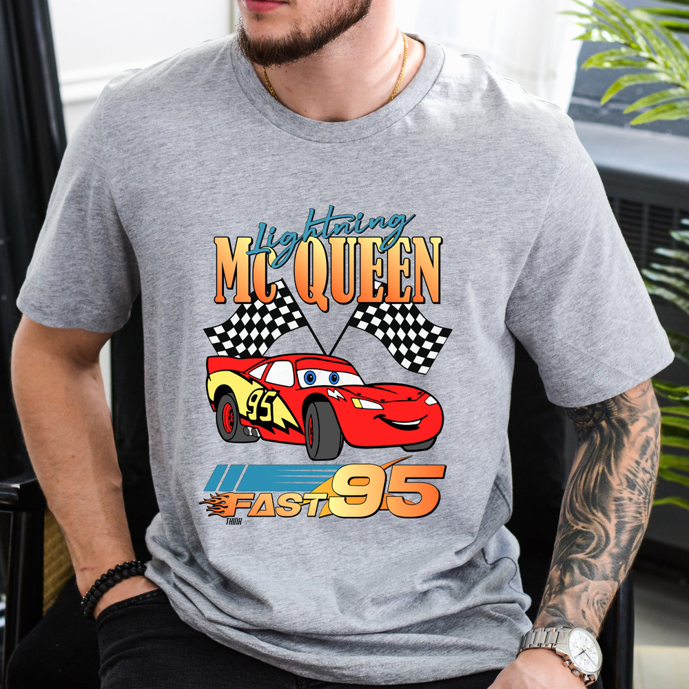 Retro Lightning McQueen Tee, Disney Cars Shirt, Cars Land Shirt, Cars Birthday Shirt, Disney Family Vacation Shirt, Gift for Friends.jpg