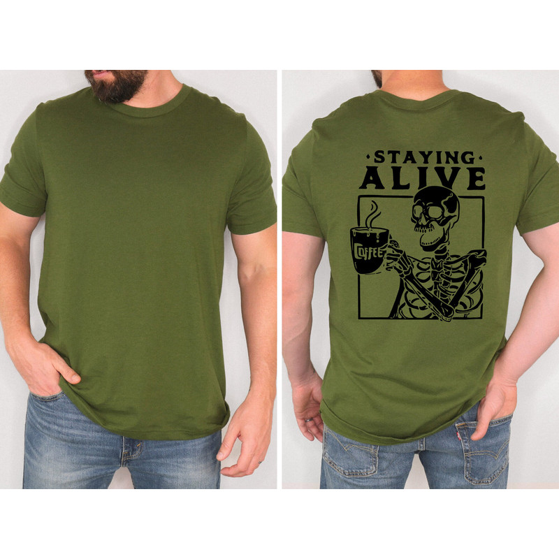 Skeleton shirt, Skeletons Halloween Tee, Hot Coffee Skeleton Sweatshirt, Skeleton Drinking Coffee shirt, Skull Hoodie, Halloween shirt.jpg