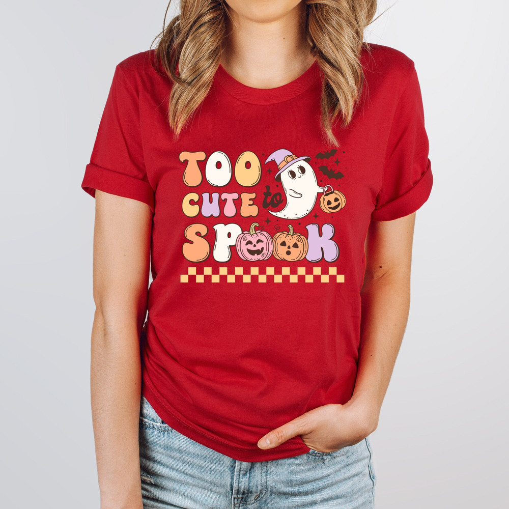 Too Cute to Spook Pumpkin Jack o' Lantern Tee, Perfect Halloween Gift for Adorable Festive Vibes.jpg