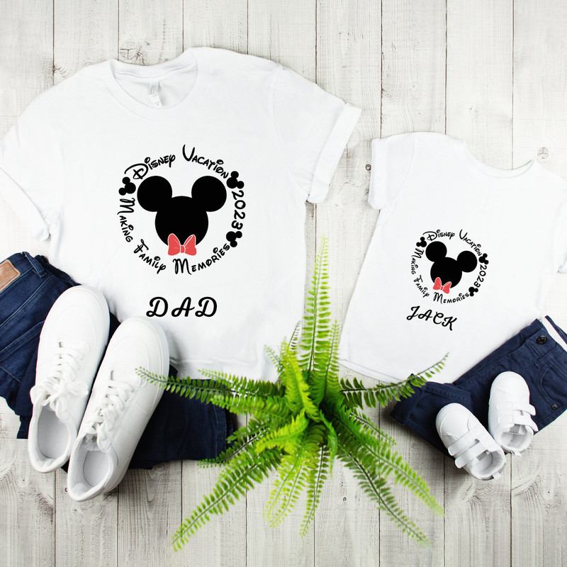 2023 Making Family Memories Shirt, Personalized Minnie and Mickey Outfits, Disneyland Family Matching Shirt, Disneyworld Trip Matching 1.jpg