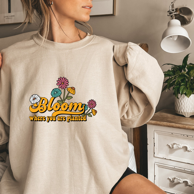 Bloom Where You Are Planted Shirt, Inspirational Spring Tee, Plant Mom Clothing, Plant Lover Gift, Plant Lady, Funny Gardening Gift 1.jpg