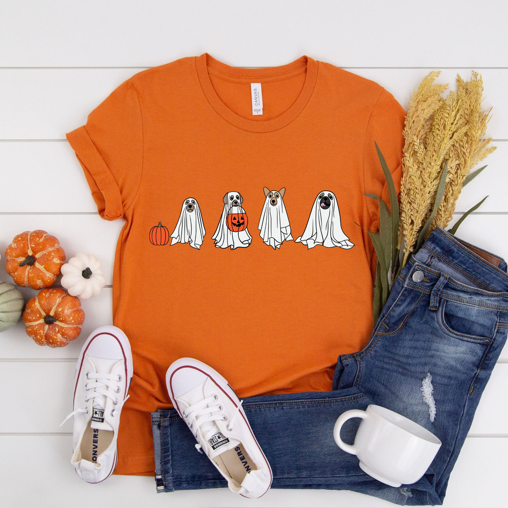 Halloween Shirt, Halloween T-shirt, Ghost Shirt, Halloween Dog T-shirt, Ghost Dog Shirt, 2023 Happy Halloween, Retro Spooky Season.jpg