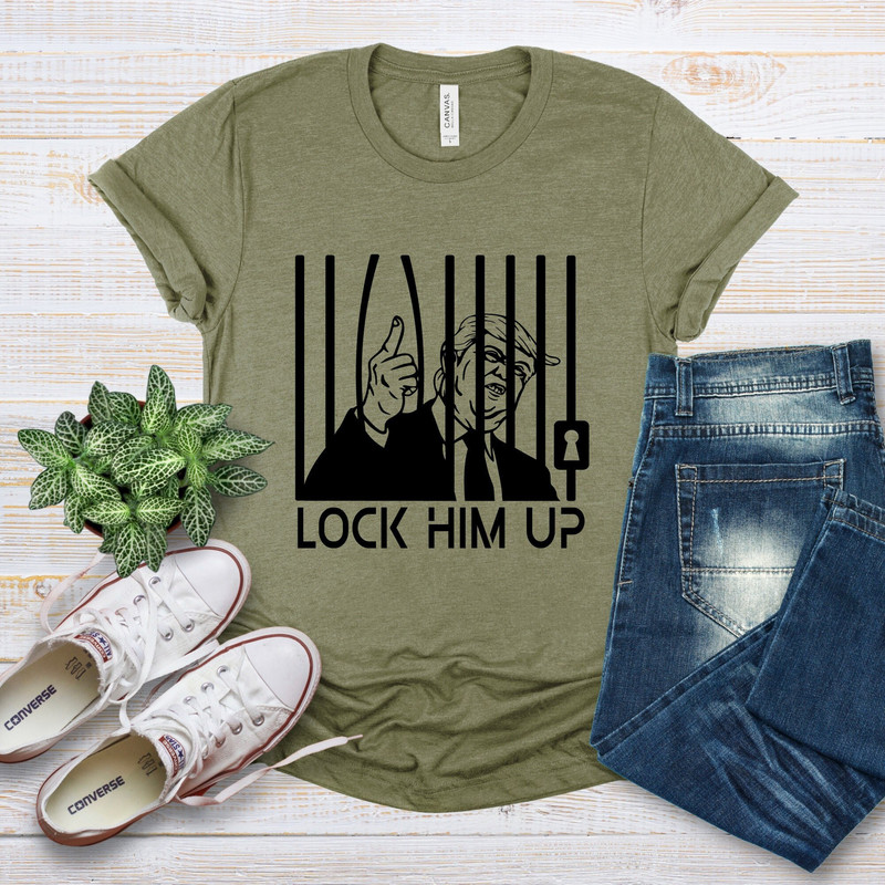 Lock Him Up T-Shirt, Donald Trump Shirt, Funny Political Shirt, Stormy Daniels Tee, Hush Money Shirt, Political Shirt.jpg