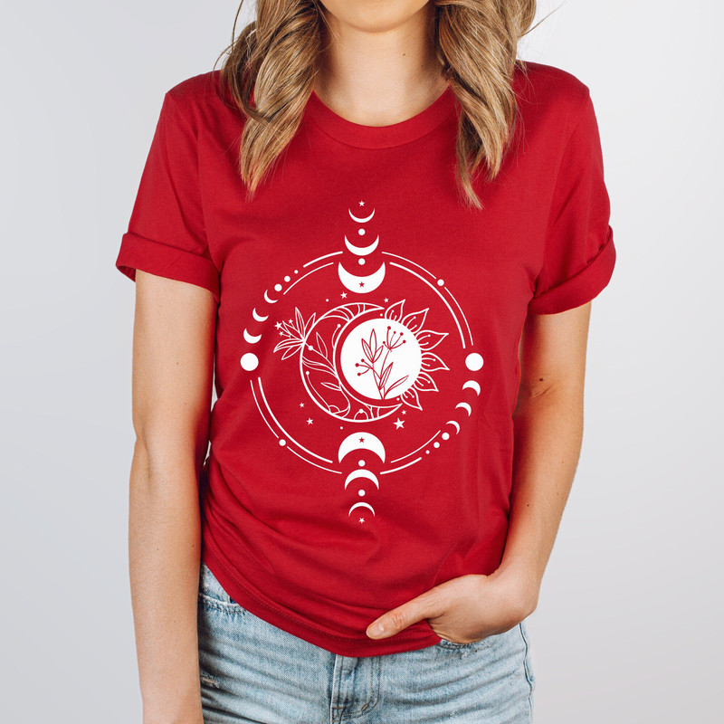 Mystic Moon And Sun Shirt, Mystical Moon Phase Shirt, Moon Phase T-Shirt, Boho Vintage Moon Shirt, Celestial Moon Shirt, Spiritual T-Shirt.jpg