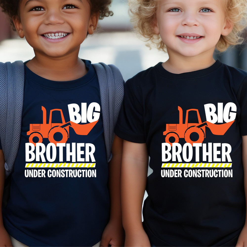 Big Brother under construction Shirt, Big Brother Shirt, Big Brother Tshirt, Big Brother Digger Bodysuit, Pregnancy Announcement, Birthday.jpg