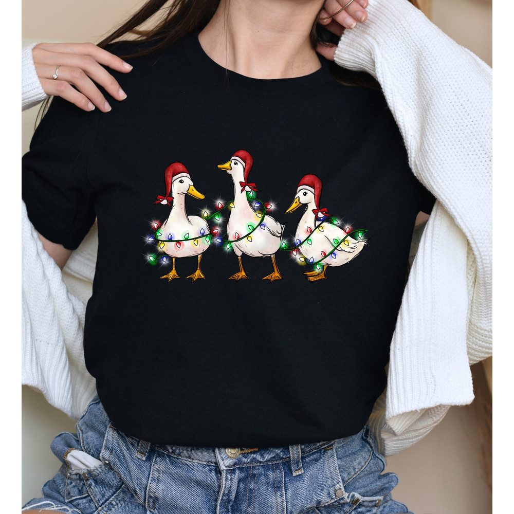 Christmas Ducks Shirt,Hoodie,Sweatshirt, Duck Christmas Shirt, Silly Goose Christmas, Christmas Goose Tee, Farm Lover Gift, Funny Christmas.jpg