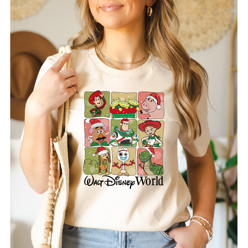 Christmas Toy Story Characters Shirt, Walt Disney World Toy Story Christmas Hoody, Buzz Lightyear, T-Rex, Woody, Jessie, Slinky Christmas Te.jpg