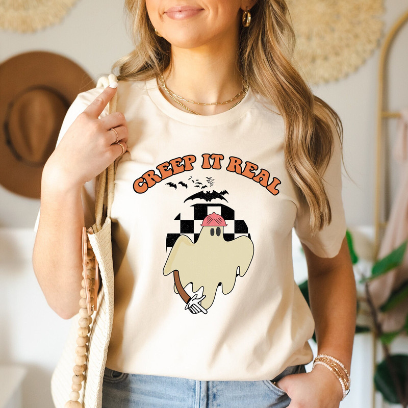 Creep it Real Shirt, Halloween Shirt, Vintage Ghost Halloween Shirt, Witch Shirt, Retro Fall Shirt, Fall Shirt, Pumpkin Season Toddler Shirt.jpg