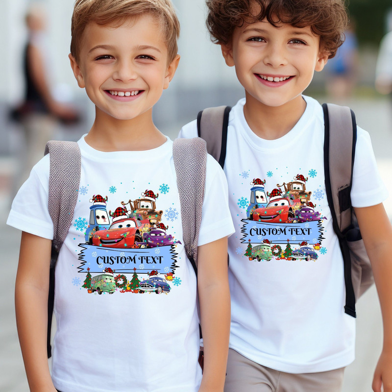 Custom Lightning McQueen Christmas Shirt, Merry Christmas Disney Cars Shirt, All Characters Disney Cars Christmas Shirt, McQueen Christmas, 1.jpg