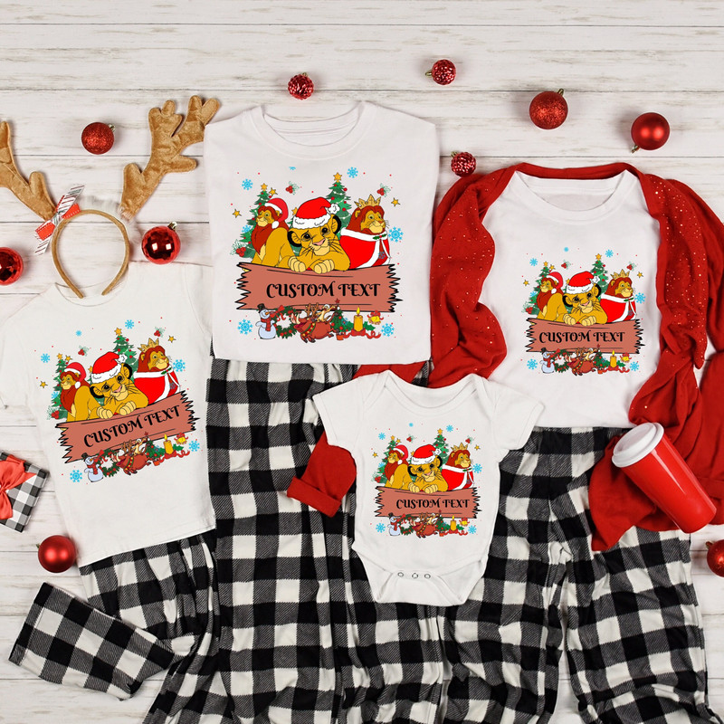 Custom Lion King Santa Outfits Shirt, Lion King Characters Christmas Shirt, Christmas Lights, Lion King Family Shirt, Christmas Light,.jpg