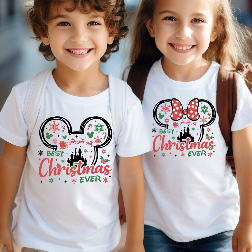 Disney Best Christmas Ever Shirt, Retro Best Christmas Shirt, Disney Family Christmas Party Tee, Disney Couple Shirt, Vintage Xmas Disney,.jpg