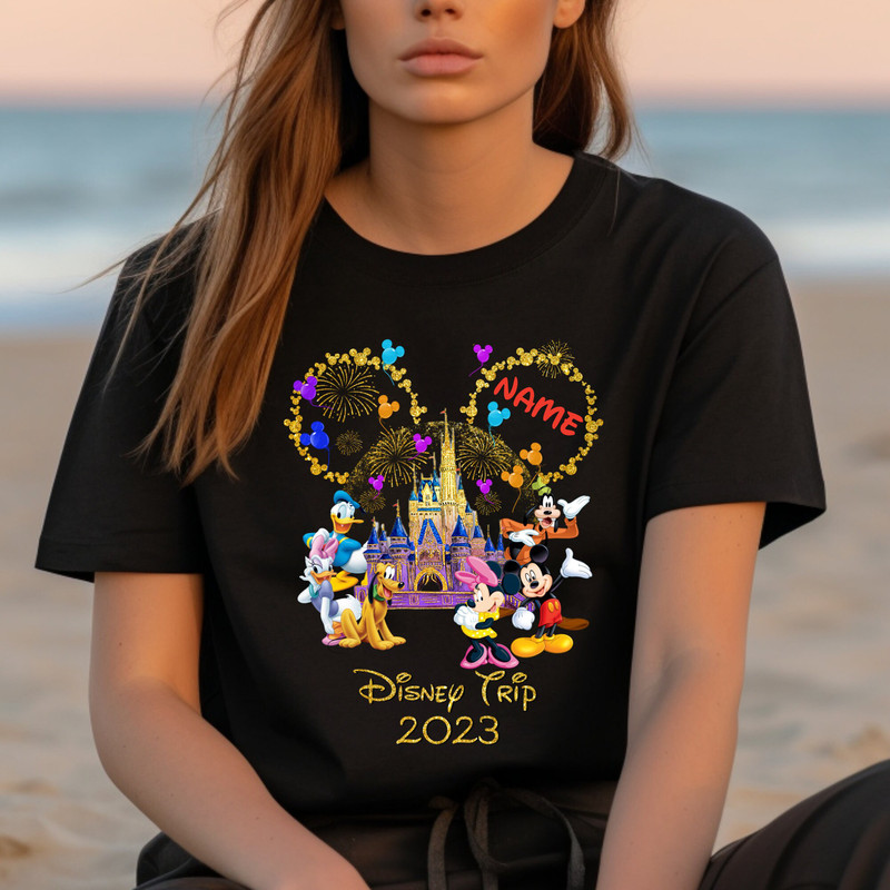 Disney Trip 2023, Disney Family Vacation Shirt, Walt Disney Matching Shirts, Disney Family Matching, Disney Family Shirts With Custom Names.jpg