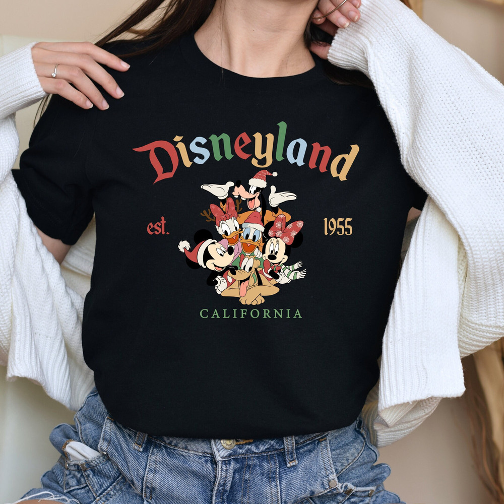 Disneyland Est 1955 California Shirt, Disneyland Trip Shirt, Vintage Xmas Shirt, Mickey And Friends Shirt, Gift For, Cute Disneyland Apparel.jpg